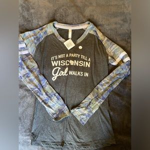 Wisconsin girl long sleeve top